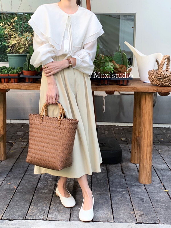 New year in early spring! [Moxi] Korean version net color elastic waist long skirt 58021# XJ