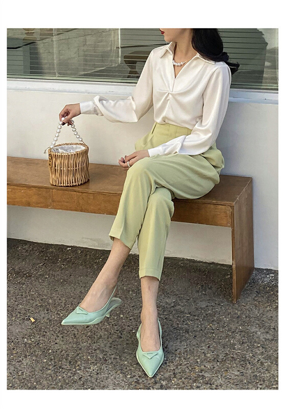 New year in early spring! [Hanna inclusive] temperament commuter versatile shirt (without chain) ys1-8058# XJ