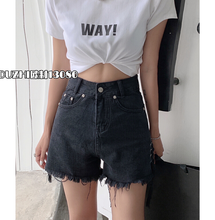 New in early summer! [top] design denim shorts 13080# XJ woven on both sides