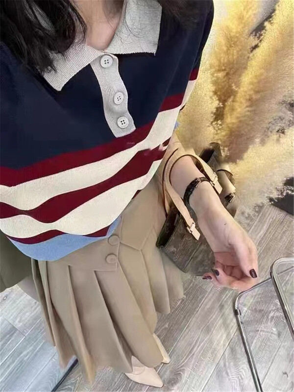 [Susan] Korean striped Pullover Sweater 18252# LSW
