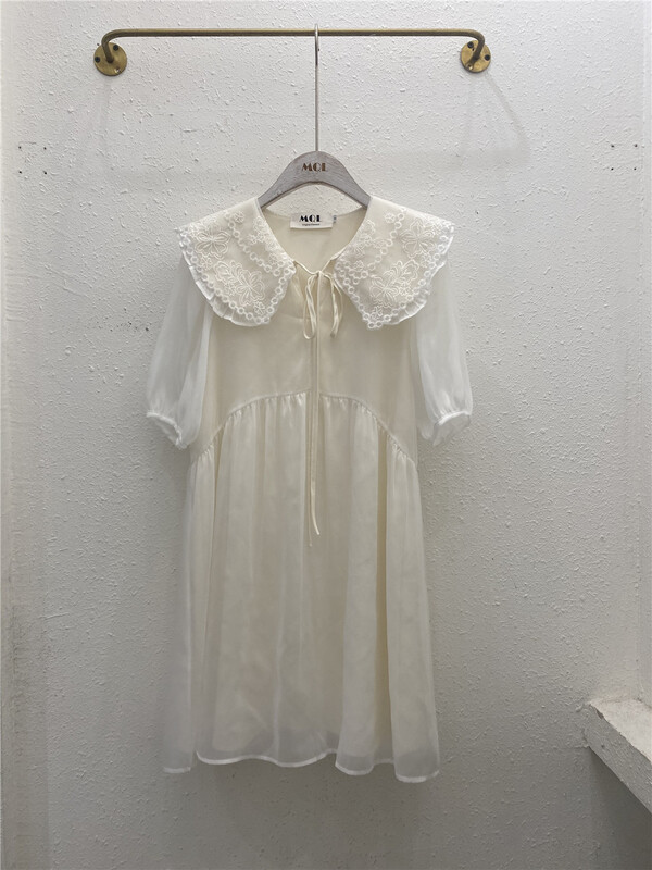 [MQL] sweet aging lace doll neck dress 413# CSX