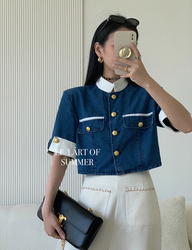 [le lart] Korean fashion minority versatile short coat n024# XYJ