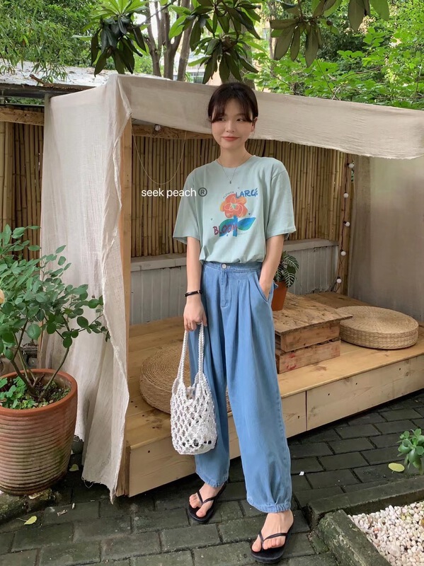 [seek peach] Korean versatile fashion jeans 20022# ll
