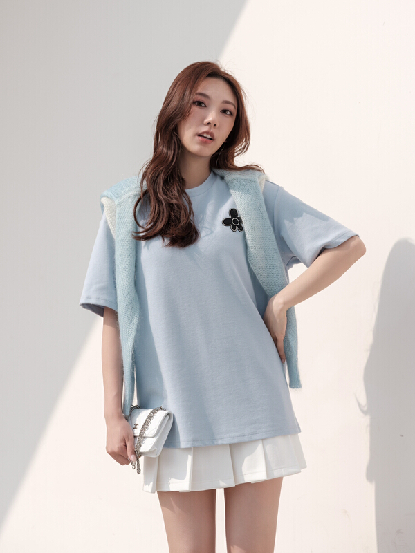 New year in early spring! [BL Bertie Leah] new flower fashion short sleeve T-shirt 23065# jhy