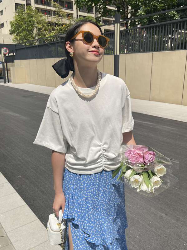 New in early summer! [attitude] simple, versatile, thin, solid color short sleeve T-shirt aq4251# ozq