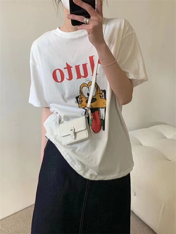 [egg] letter print comfortable short sleeve T-shirt (T-shirt only) 22058# ll