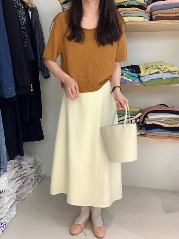 goods in stock! New in early summer! [e + 1] Korean style versatile solid color skirt 952# XYY