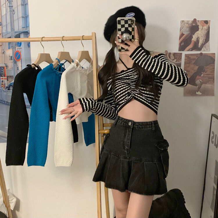 New year in early spring! [F.P.] sexy neck hanging comfortable sweater 96306# HBx
