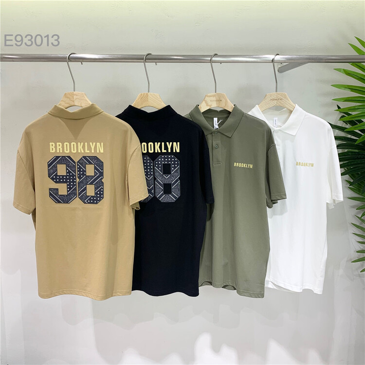 New year in early spring! [Yeji] Korean fashion versatile letter printed loose polo shirt e93013# ZZL
