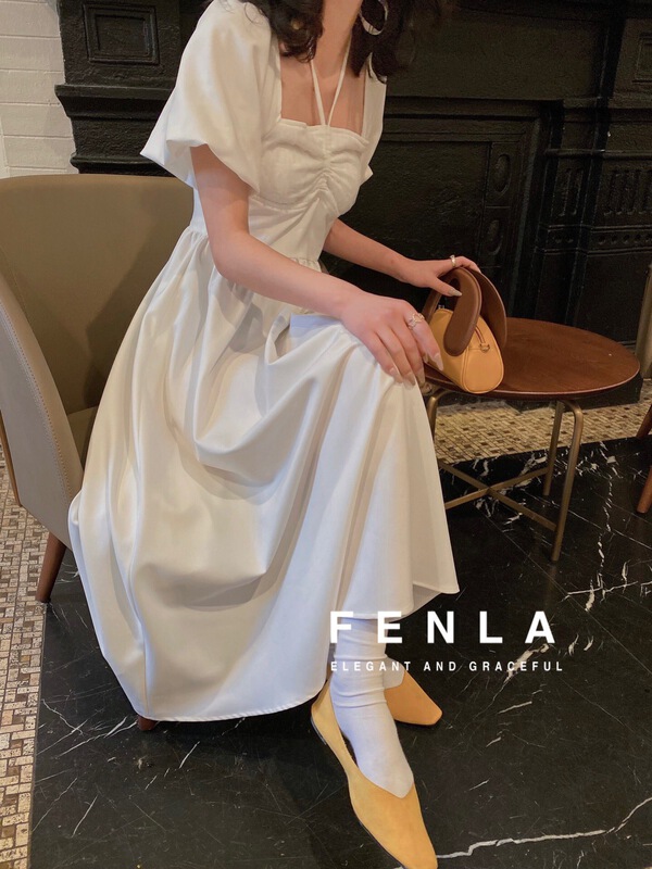 早春上新！【FENLA】氣質時尚百搭連衣裙  69633#  XYJ