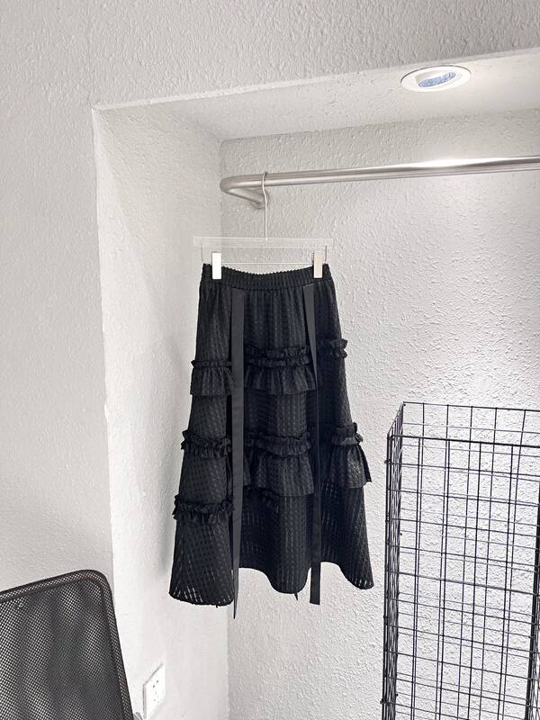 [Feimao (Yimao)] fashion medium length solid color skirt ym-7570# LSL