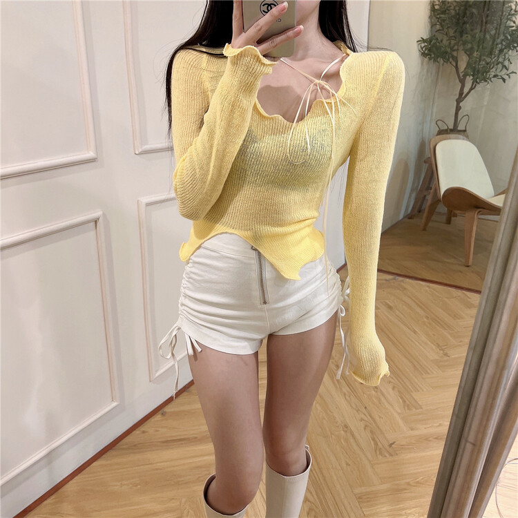 New year in early spring! [Kiyomi] round neck design, Vintage Western style small shirt 6737# LSL