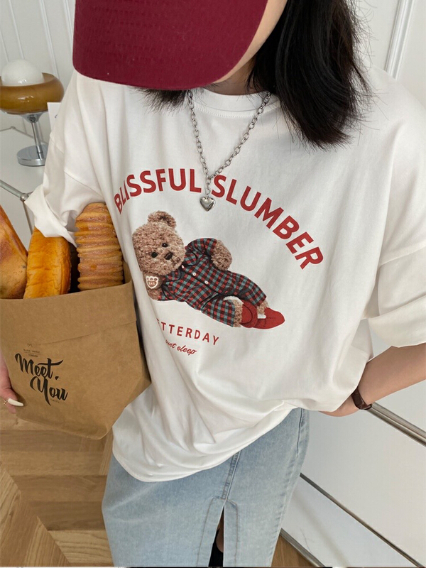 New year in early spring! [ange run] crew neck versatile print short sleeve T-shirt 6365# ZSY