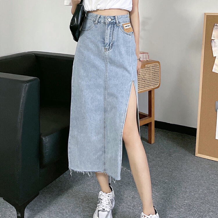 New in early summer! [ins studio] Korean wash versatile denim skirt a8503# WPL