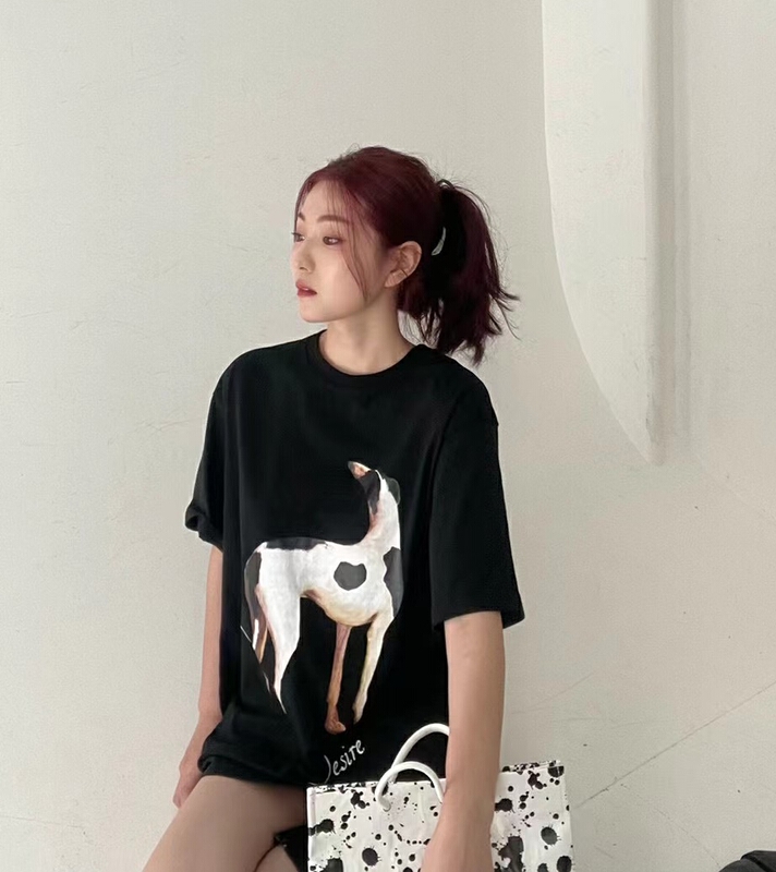 New in early summer! [42] direct spray Dalmatian dog printed short sleeve T-shirt (T-shirt only) b708# WTT