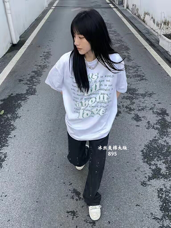 New in early summer! [Huan Zhuoer] Korean loose Casual Short Sleeve T-shirt ys1-895# ll