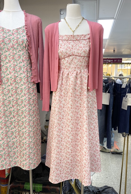 [Mina] fashion style floral suspender dress (excluding external matching) ys1-6896# HBx