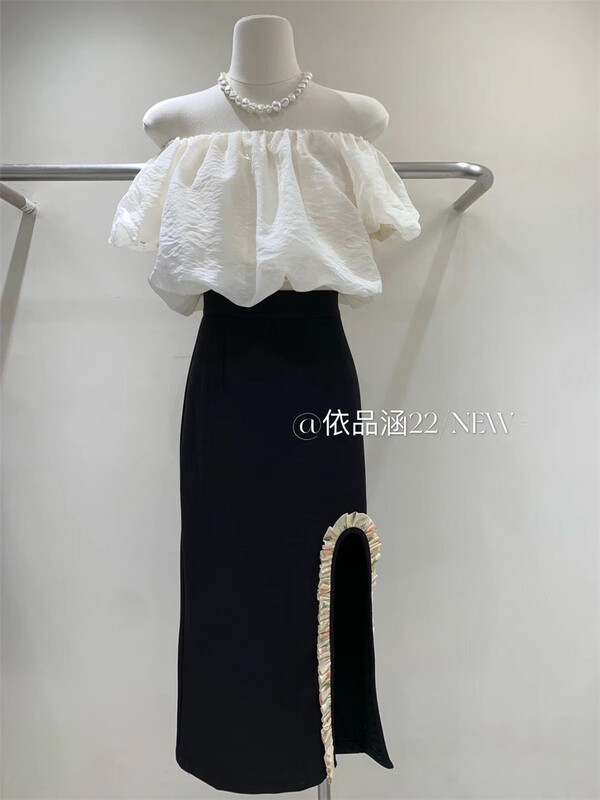 [yipinhan] split temperament slim skirt 8977# PCZ
