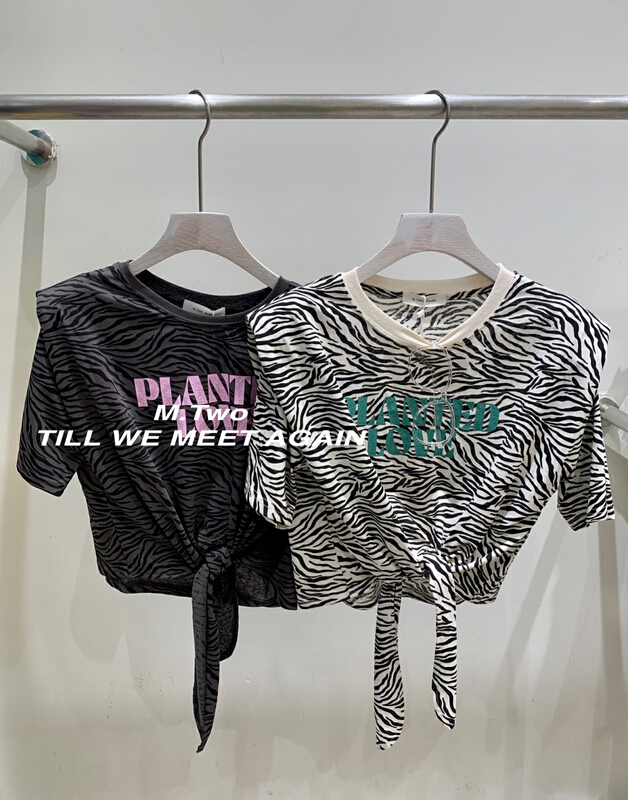 New in early summer! [m.two] leopard shoulder pad fashion shirt 7199# hyy