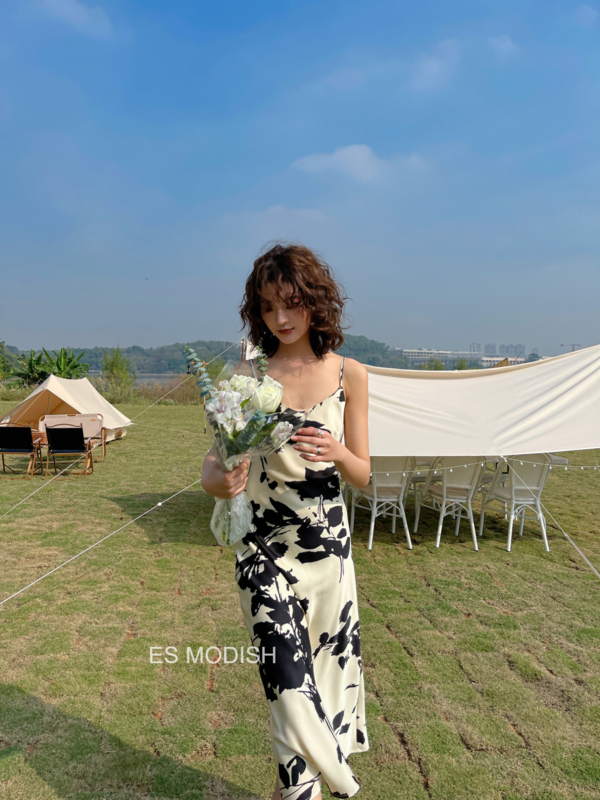 New year in early spring! [es modish] new print sexy suspender dress ops1600a# XYJ