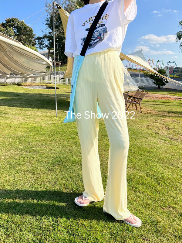 Original price 73.32! New year in early spring! [the show] fashionable and versatile solid color loose and thin casual pants 60186# CLS