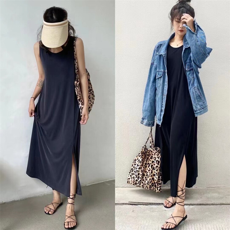 New in early summer! [one seven] crew neck sleeveless casual dress t6302# LSL