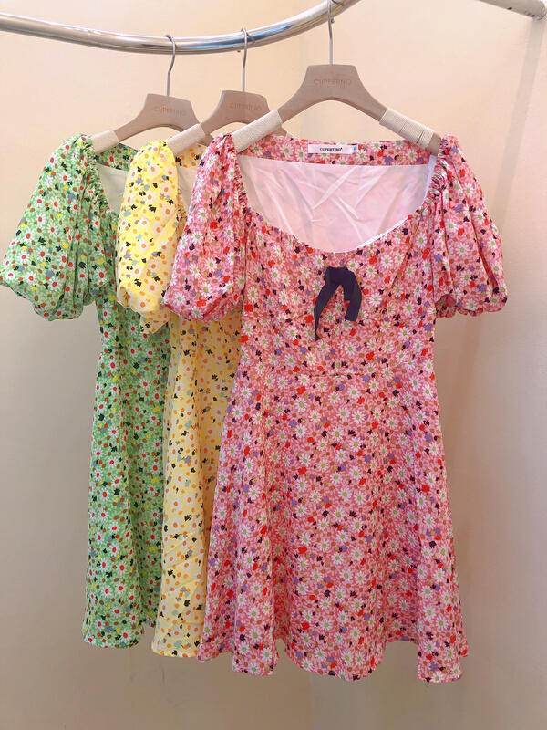 [Cupertino] Korean floral slim dress 5112# Cl