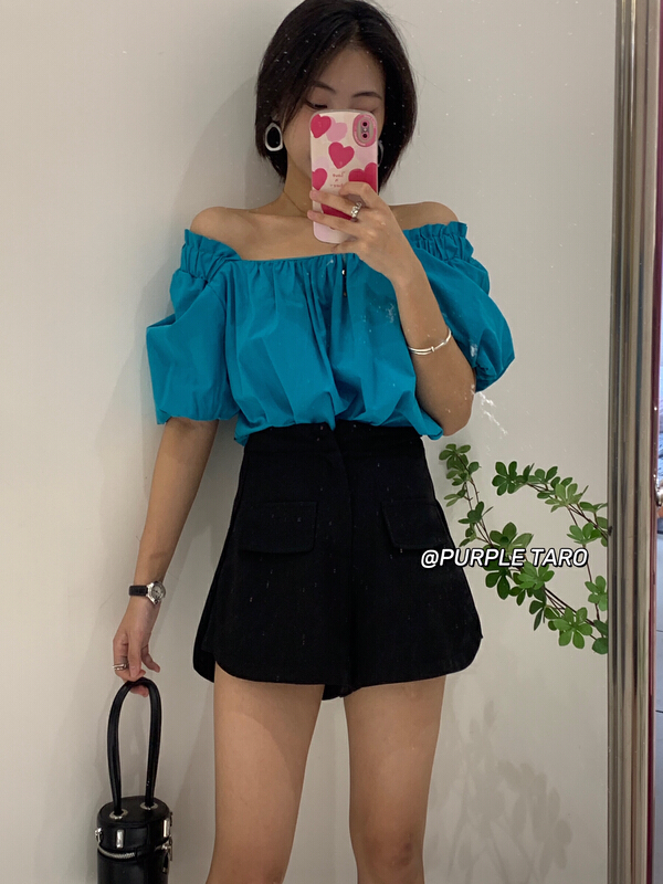 New in early summer! [zishujia] Korean version simple square neck shirt 988# HBx