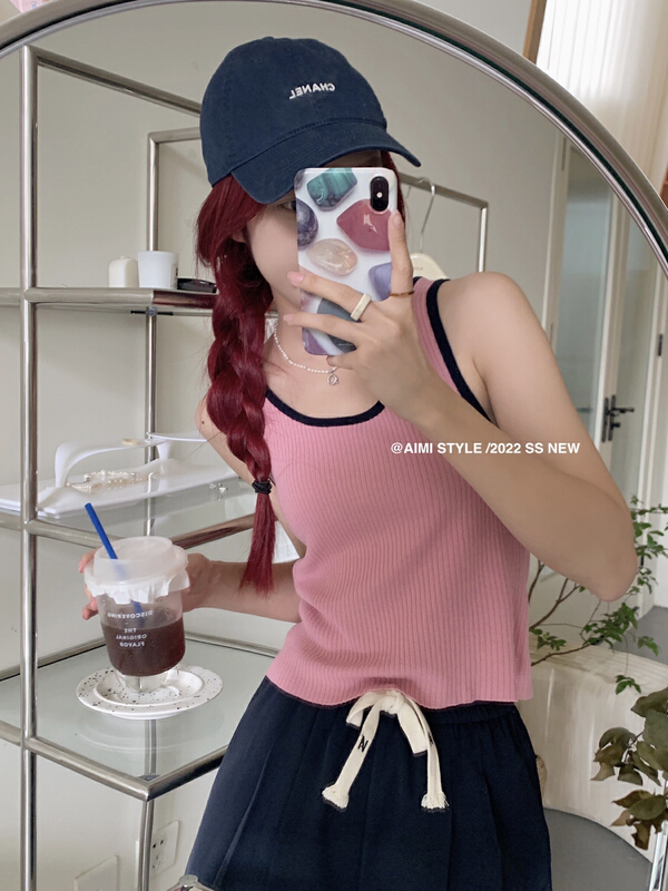 [aimistyle] contrast basic versatile vest / sling 13621# HBx