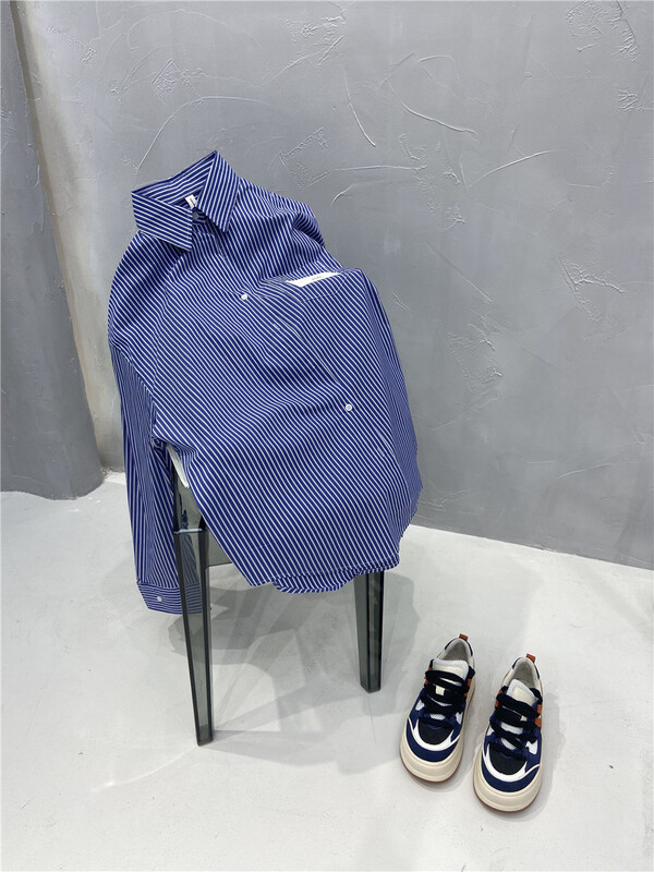 Cxdhh / new in early spring! [rainbow] Korean striped loose shirt ys1-xb11-12999# CSX