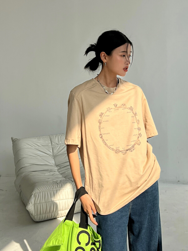 New year in early spring! [Dore] diamond necklace printed short sleeve T-shirt 1132# zxx