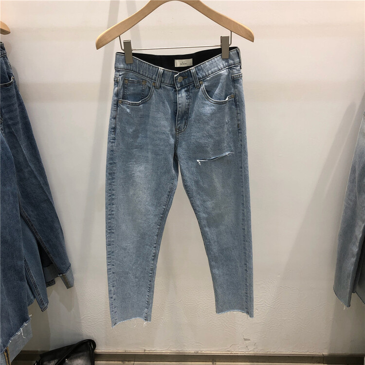 New year in early spring! [x.t] one button hole versatile jeans 1201# ZZL
