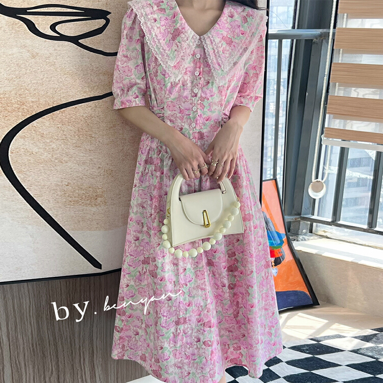 goods in stock! [benyan] romantic French floral dress d7701# zxx