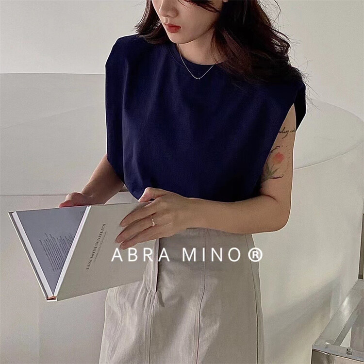 [Abra] simple solid loose vest / sling 89001# XJ