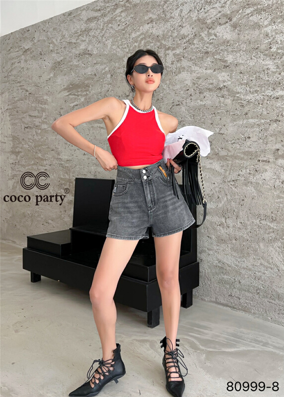 New in early summer! [CC] high waist versatile skinny denim shorts 80999# XYJ