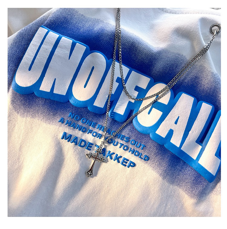 [Dake family] letter printed loose short sleeve T-shirt 1098# zjy