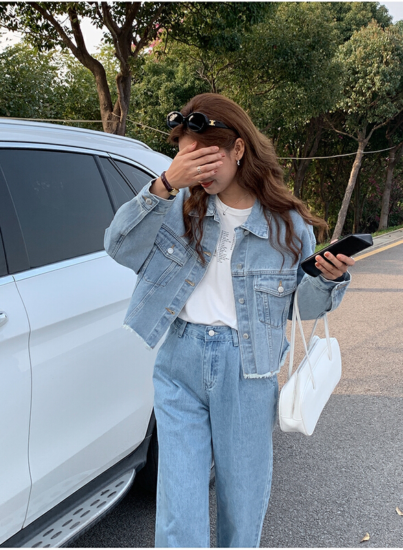 New year in early spring! [the mind] Korean simple and versatile denim jacket 70027# jhy