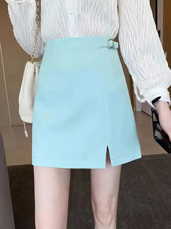 New year in early spring! [Tongtong] Korean fashion solid color A-line skirt 8994# hjy