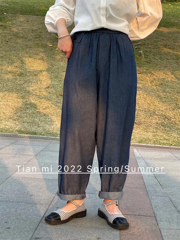 【TIAN MI】小口袋時尚韓系牛仔褲  88202#  L