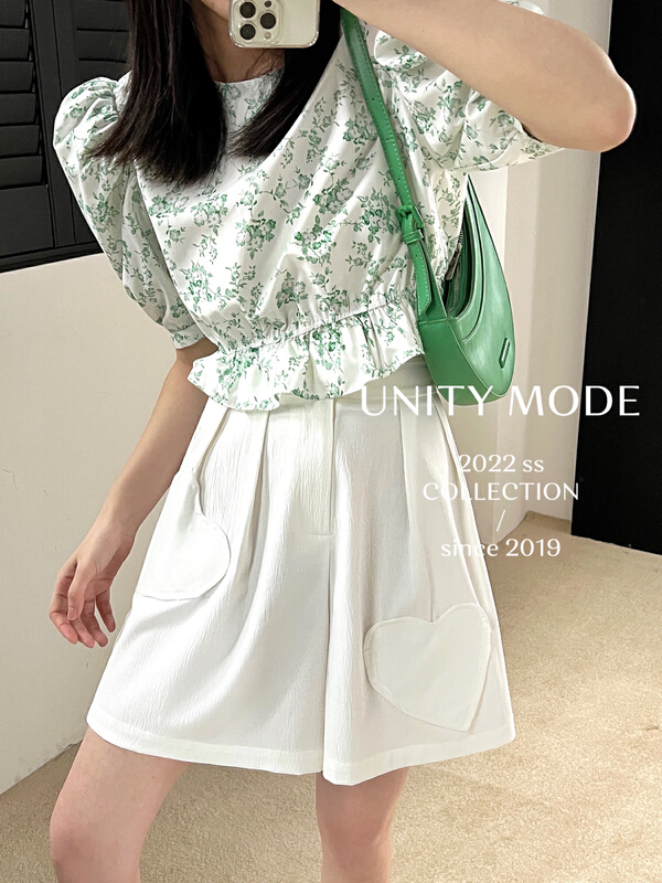 [unit] love design fashion casual shorts 6395# cqw
