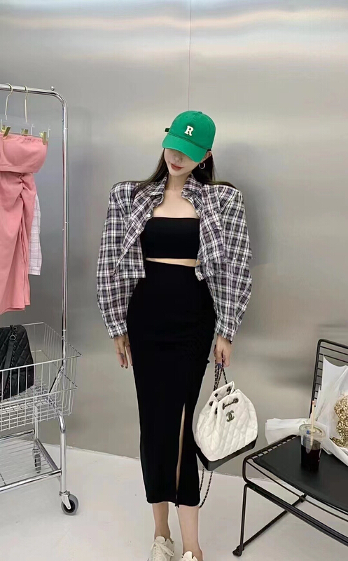 [RM. HH] Korean Plaid short shirt 2065# PCZ