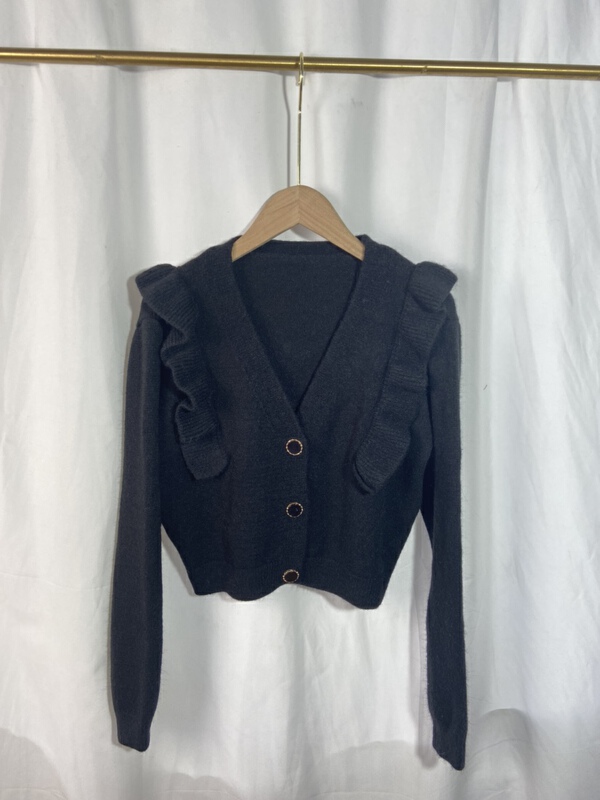[Yi show shop] Korean style design retro gentle knitted cardigan 1261# Cl
