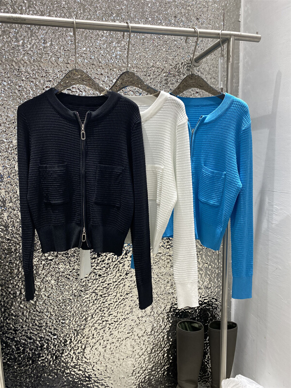 New year in early spring! [tagkita] round neck zipper versatile knitted cardigan ys1-5336# ozq