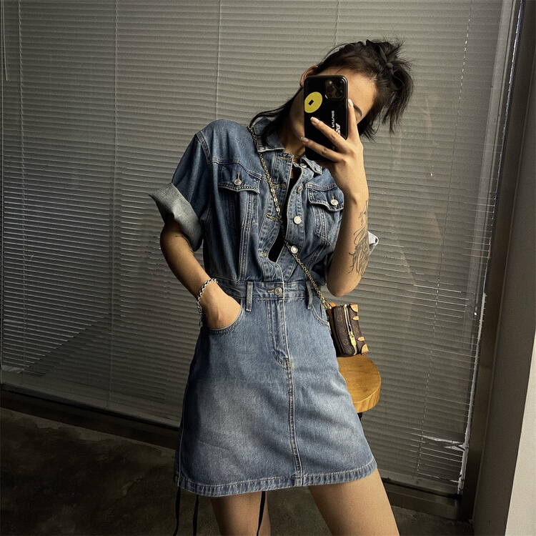 [September] New Retro slim dress (excluding matching) 1108# ozq