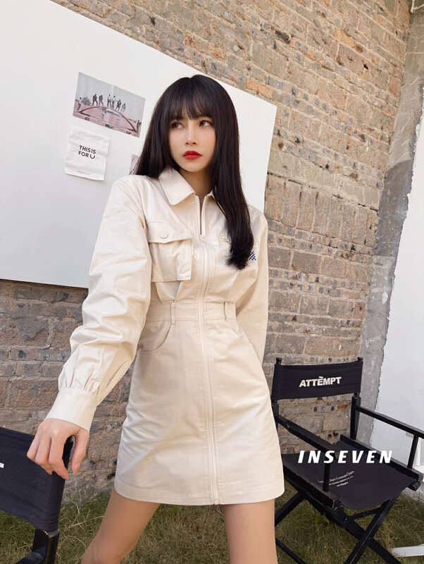goods in stock! New year in early spring! [inseven] Korean versatile fashion dress 23308# ozq
