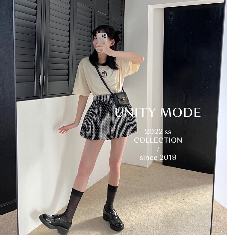 New in early summer! [unit] shaggy and thin, loose casual shorts 6361# cqw