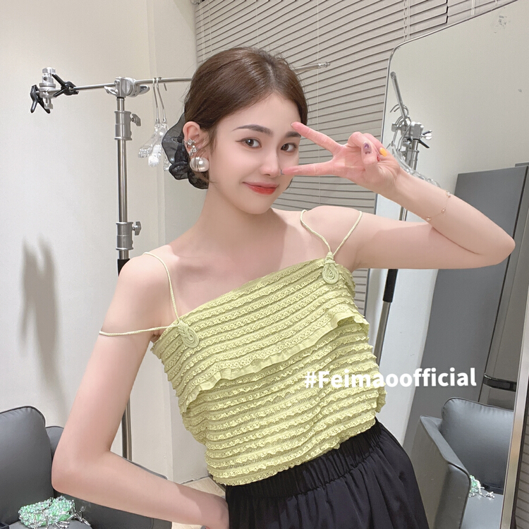 New in early summer! [Feimao Philippine cat] pure fashion versatile vest / suspender ym-7492# LSL