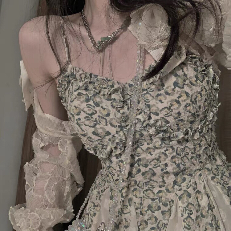[L.L studio] temperament patchwork floral dress 5108# PCZ