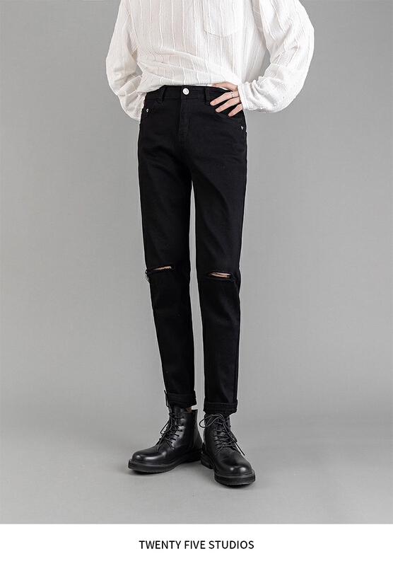 New year in early spring! [wild squirrel] simple small foot solid color versatile jeans 835# ZZL