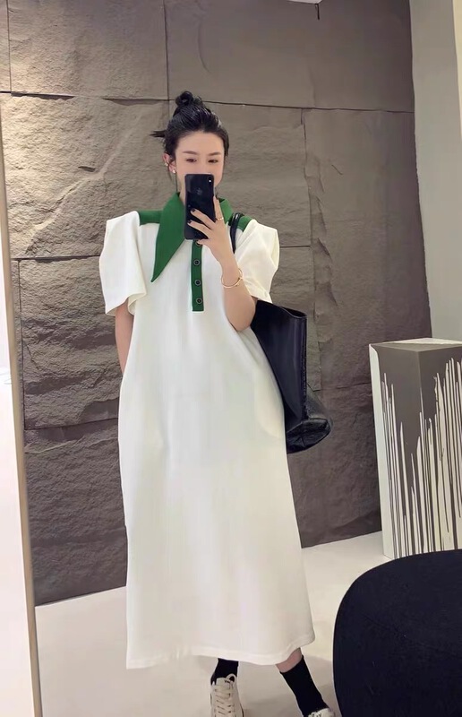 [yayirou] color blocking fashion thin dress ys1-8096# zyh